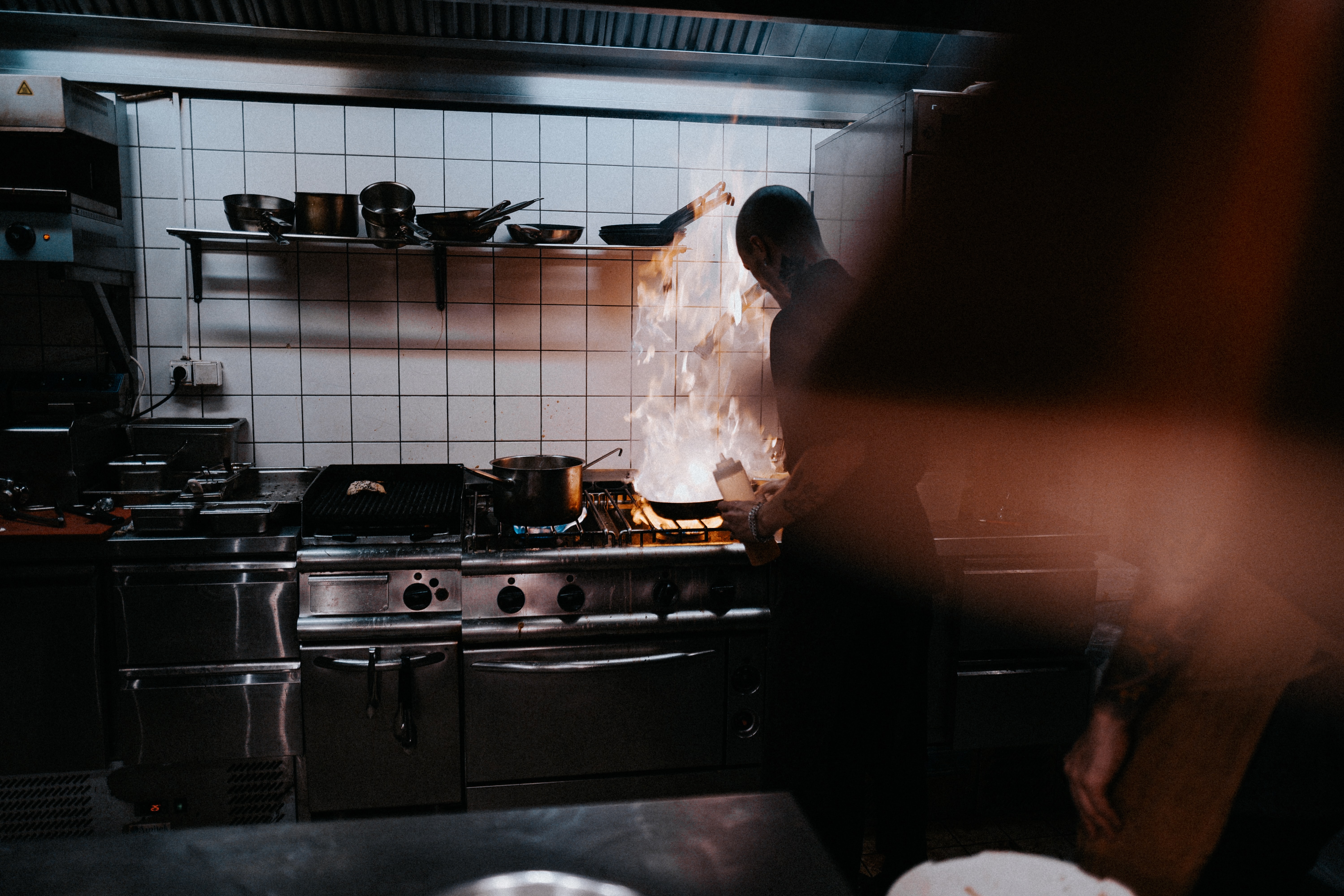 Chef cooking in a kitchen